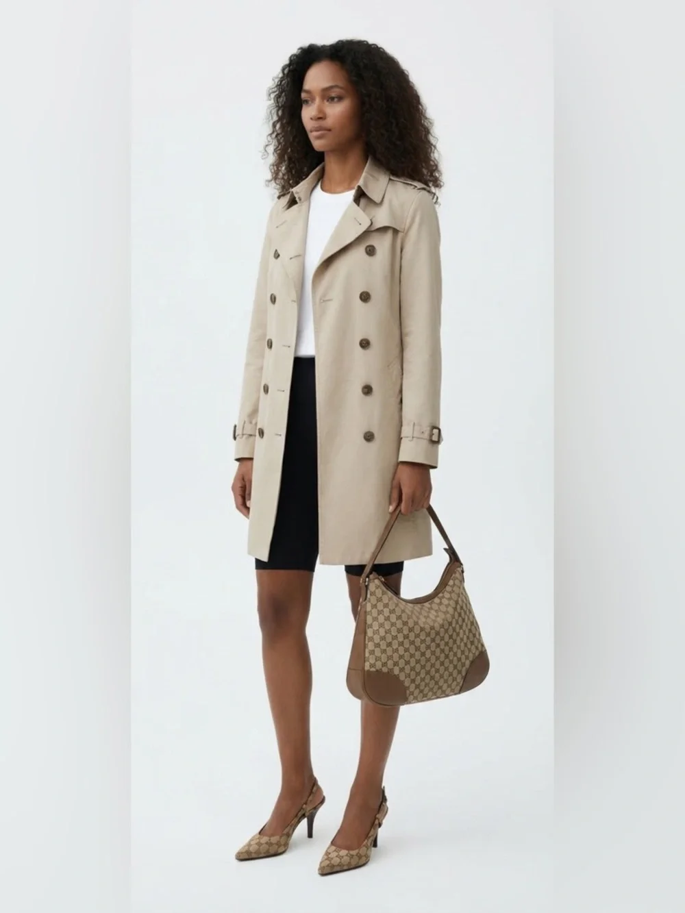 Gucci GG Slingback Pumps EU 40.5 US 10 105mm With Box Dust Bag Shopping Bag - Picture 11 of 12